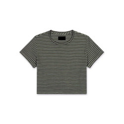 Striped cropped Crew Neck...