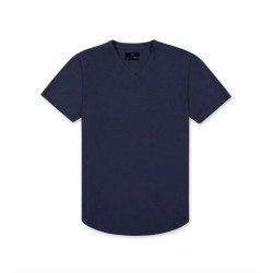 Slub Scallop V Neck T-shirt