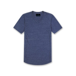 Slub Scallop V Neck T-shirt